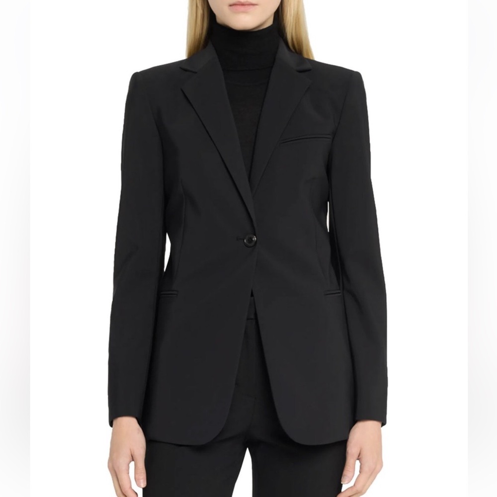 Theory Slim Button Black Blazer - NWT